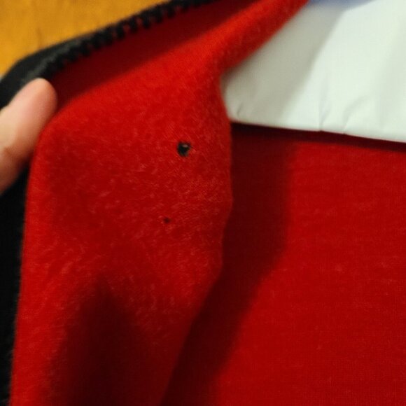 Vintage Wool Black and Red Wrap/ Shawl - Picture 3 of 3